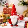 Gnomes pluszowe dekoracje świąteczne Skandynawii Tomte Szwedzki wakacje Santa Doll Elf Ozdoby XBJK2208