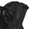 Korsettklänningskjol Set Tutu Lace Sexig överbusta korsetter för kvinnor Gothique Plus Size Costume Burlesque CorSett Victorian Black 2204553454