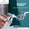 Universal 1080 ° Roterande kranförlängare Facet Adapter Splash Filter Kitchen Tap Extend Faucets Bubbler For Gurgle and Eyewash