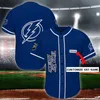 Tampa Bay Personalisieren Sie Ihren Namen Baseball-Jersey-Shirt 3D-gedruckte Herren-Casual-Hip-Hop-Tops 220712