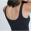 Lu-1310 Débardeur à col en V pour les entraînements de yoga Fiess Chemises de sport Gilet sexy Séchage rapide Respirant Hauts de sport Bare Sense Doux Slim Fit T-shirts pour femmes