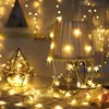 Strängar 10m stjärna LED -strängljus Fairy Christmas Home Room Wedding Decoration Twinkle Battery USB 220V Poweredled Stringled