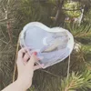 Shoulder Bags Coofit 2022 Girls Holographic Crossbody Bag Female Mini Heart Shaped Laser Transparent Women Messenger PurseShoulder