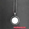 Pendant Necklaces Sublimation Blank Round Shape Pendants Transfer Printing Jewelry Consumables Two Sided 10 Pcs Lotpendant274g