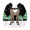 Men Women Ugly Christmas Sweater 3d Christmas Tree Snowflakes Rendier Gedrukt Autumn Winter Holiday Sweatshirt Kerstmis Jumpers L220730