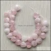 Konst och hantverk Arts Gifts Home Garden Fashion 15mm Heart Natural Pink Rose Quartz Stone Cut Facetters P￤rlor f￶r smycken Mak DHQBQ