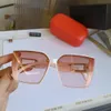 Luxury designer sunglasses ladies polarized sunglass fashion inlaid H large square sunglasses UV protection glasses high quality 9216