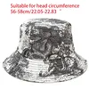 Bérets unisexe peinture à l'encre Vintage seau chapeau Tie-Dye imprimé casquette de pêcheur en plein air B95FBérets