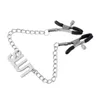 Metal nipple clips with chain Stimulator breast Clamps Bondage Restraints Flirting Teasing BDSM women sexy toy slave Torture play Beauty Items