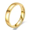 Cluster anneaux ne s'est jamais disputé 4 mm simple ring mode 18k or s925 couleurs argentées pour hommes et femmes couple exclusif couple amateur de bandes de mariage bijouxclu