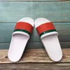 2021 Designer Men Women Sandalen Blue Green Red Bloem Dieren Snake Summer Slide Fashion Flip Flops brede platte gladde slipperbox Kyyf# PU Covered