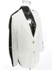 [EAM] Women White Contrast Color Big Size Blazer Lapel Long Sleeve Loose Fit Jacket Fashion Spring Autumn 1DE2307 220402