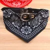 Pet Dog Collar Leather Collars Lead Adjustable Pets Cat Scarf Bandana Neckerchief Mix PU Necklace Decorationthe