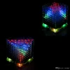 Integrated Circuits New for TF card 3D 8 8x8x8 mini multicolor mp3 music light cubeeds kit built-in music spectrum led electronic diy