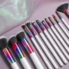 15 stks Dazzle Color Makeup Brushs Set White Colorfy Cosmetic Powder Foundation Blush Brush