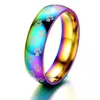 Färgglad regnbåge liten tass tryck fingerring för par lovar engagemang 6mm älskares bröllopsringar lesbiska gay smycken279q
