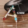 Chaînes Haute qualité en gros 26 lettres multicolore CZ collier bricolage cuivre pendentif femmes filles fine fête bijoux cadeaux de familleChaînes chaînes