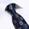 8cm Blue Plaid Paisley Dot 100 Silk Men Tie Business Festas de casamento formal Coca