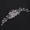 Copricapo Pettine per capelli da sposa in oro rosa argento Perle di cristallo Fascia per capelli Filo di rame Accessori da sposa per donna Copricapo da sposaCopricapo