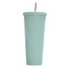 New Tumblers de grande capacidade Cupded Water Cup 710ml Fashion Creative Straw Durian Cup