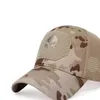 Skull Tactical Military Airsoft Cap justerbar andningsbar Sun Visor Trucker Hat Mesh Hunt Handing Snapback Baseball Hats Gorra