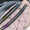 Laser holografisk Fanny Pack Feminina Slim Shiny Neist Bag PVC Waterproof Bum Bag Travel Hip Påsar för kvinnors flickor 220626