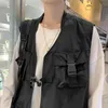 2022 New Mens Vest Vest Sleeveless Loose Jacket Casual Hip-hop Street Style Short-sleeved Trendy Fashion Tooling Multi-pocket Coat Light Comfortable M-3XL