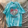 Dames t-shirt Harajuku dames shirt pluche kanten patchwork korte mouw y2k kawaii dog chic casual loose zomermeisjes tops tee