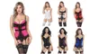 Bruid onderkleding Hot Deep V Reparatiehoogte Elastisch net korset Sexy panty's met kousenbanden