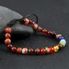 Strands z koralikami 7 Bracelarii czakra mężczyźni 6 mm reiki leczenie koralika Budda Bransoletka Bransoletka Tiger Kamienne Agates Banles Kobiet nadgarstka żydowca lars22