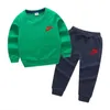 Neue Frühling Baby Jungen Workout Sweatshirt Kordelzug Sweatpant Sets Kinder Trainingsanzug Kind Pullover Hose Jogger Set 1-13 Jahre markenLOGO-Druck