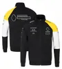 Veste de l'équipe de Formule 1 F1 Driver Zip Up Veste Printemps Automne Sweat à capuche surdimensionné pour hommes en plein air Motocross Coupe-vent Manteau à capuche Ja270p