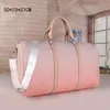 Fashion Designer 50CM Large Capacity General Purpose Tote Travel Bags Womens Mens Leather Canvas Carry Luggage Famous Shoulder Straps Duffel Bag Messenger 080
