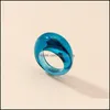 Bandringe Schmuck Japan und Südkorea Ins Einfache Mode Tropfenförmiges Acrylharz Damen Netz Rot Neuer personalisierter Ring Herren Lieferung 202
