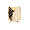 Attack on Titan Enamel Pins Gold Silver Black Blue dom Wings Brooches Backpack Bag Hat Clothing Lapel Badges Jewelry Gift7087234