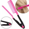 V Type Brosses À Cheveux Lavable Pliant Lisseur Peigne DIY Salon De Coiffure Brosse Styling Outils