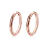 Hoop Huggie Top Selling 100% 925 Sterling Silver Pendiente Sparkling Eternity Love Pendientes para mujer Joyería fina Regalo WifeHoop Od