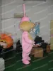 Halloween Pink Rabbit Mascot Costume Najwyższa jakość Kreskówka Stroje postaci Suit Unisex dla dorosłych strój Bożego Narodzenia Karnawałowa sukienka