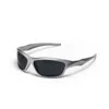 Lunettes de soleil Cyber Futuristic Silver Y2K pour hommes et femmes mêmes Ins fonctionnels Net Red Street Millennial Girl Lunettes de soleilLunettes de soleil