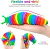 Fidget Toy Slug Slug articulado Florves 3D Fidget Toy todas as idades alívio Anti-ansiedade Brinquedos sensoriais para crianças Aldult