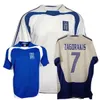 Retro Classic 2004 اليونان لكرة القدم قمصان T قميص Tsiartas Nikolaidis Zagorakis Karagounis Home Home Owder Football Shirt