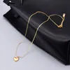 Pendant Necklaces Never Fade Minimalist Heart Necklace Choker 18 K Gold Plated 316 L Titanium Stainless Steel Fine Jewelry Woman GiftPendant