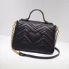 مزدوج G Marmont Mini Counter Bag Bag Bag Messenger for Women Mini Top Handle Bag Wave Sacoche Fashion Heart 446744 INTORIOR OPEN