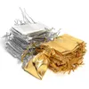 50 Teile/los 7x9cm 9x12cm Gold Silber Farbe Einstellbare Schmuck Verpackung Für Party Candy Kordelzug hochzeit Geschenk Taschen