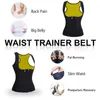 Thermo Women Neoprene Sauna Suit Waist Trainer Weight Loss Vest Hot Thermal Shirt Corset Body Shaper Zipper Sports Top Shapewear L220802