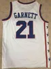 Designer Custom Basketball Jerseys Designer Xflsp 21 KEVIN GARNETT McDONALD ALL AMERICAN bule white Jersey Retro throwback stitched embroidery Customize any size