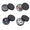 Empty Jars Bottle Black Round Aluminum Tin Cans Screw Lids Metal Lip Balm Box Cosmetic Containers Storage Organization for Candles Tea