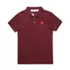 Новейший дизайнер рубашки поло Comm Des Garcons Top Play Pulver Хлопта-воздухопроницаемая одежда быстрая сухая футболка красная цвето