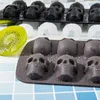 10 cavità Strumenti per la creazione di blocchi di ghiaccio Stampo per cioccolato in silicone a forma di teschio 3D Stampo per cubetti di ghiaccio per barra di whisky fai da te 20220614 D3