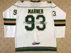 Nik1 London Knights # 93 Mitch Marner vert Blanc Noir Hockey Jersey Broderie Cousue Personnalisez n'importe quel numéro et nom Maillots